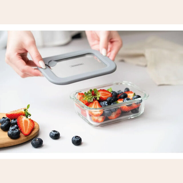 RECIPIENTE HERMETICO DE VIDRIO - TRAMONTINA 370 ML