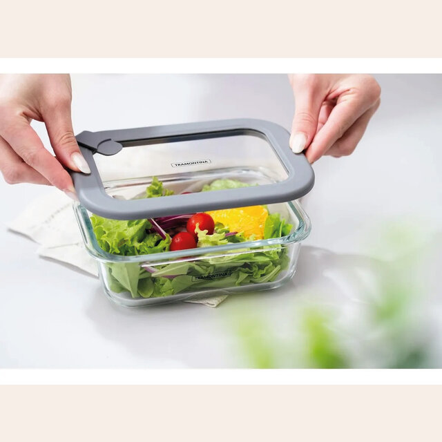 RECIPIENTE HERMETICO DE VIDRIO - TRAMONTINA 1.05 LT