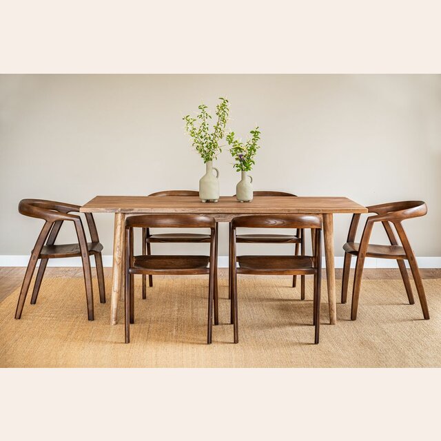 MESA COMEDOR NORDICA - OLMO NATURAL - 1.80 X 0.90 MTS