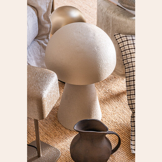 LAMPARA LIPA TEXTURADA CREMA - 42 CMS