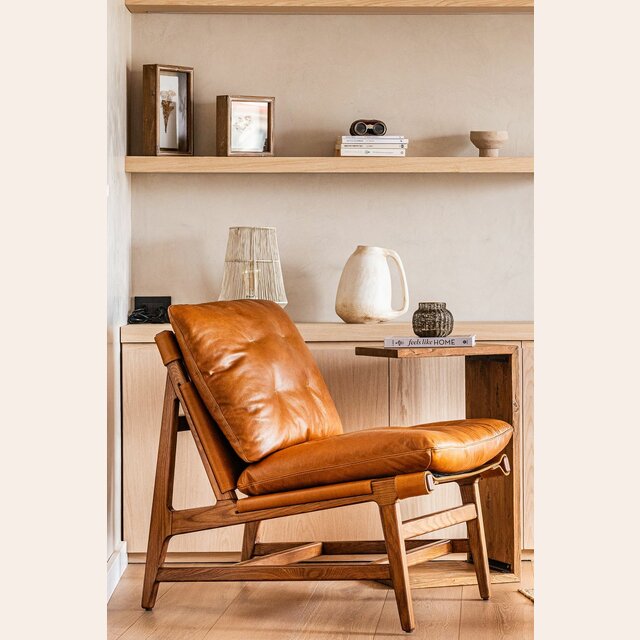 BUTACA SAN PABLO - CUERO ITALIANO CARAMELO