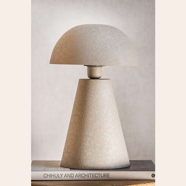 LAMPARA LIPA TEXTURADA CREMA - 42 CMS