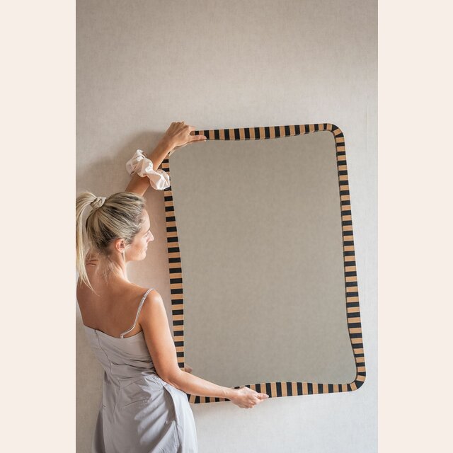 ESPEJO KENIA - REDONDO IRREGULAR - 96 X 66 CMS