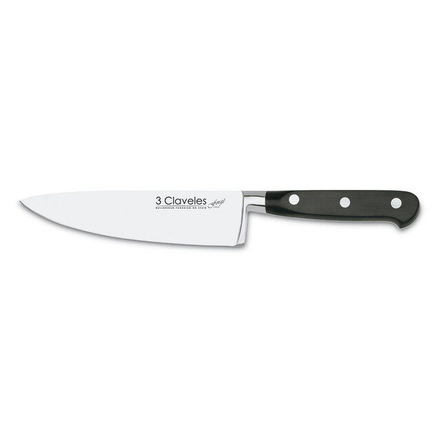 CUCHILLA PARA CHEF 3 CLAVELES FORJADA - 15 CM