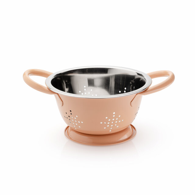 COLADOR PETIT ACERO Y ESMALTADO CORAL - TAYLORS