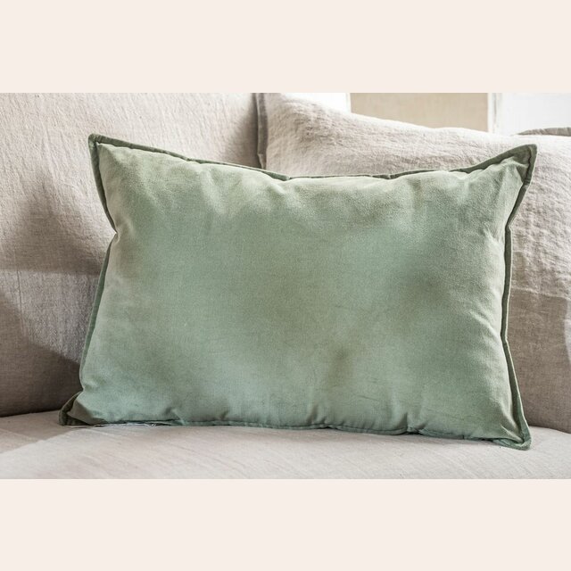 ALMOHADON TERCIOPELO MATCHA - 40 X 60 CMS