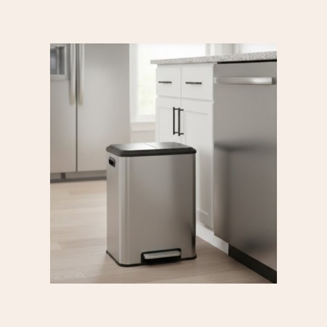 RECIPIENTE DE CLASIFICAR RESIDUOS - ACERO INOX - 30L 