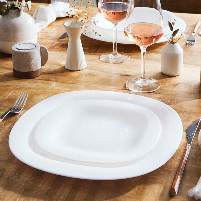PLATO LLANO LUMINARC CARINE BLANC - 26 CMS