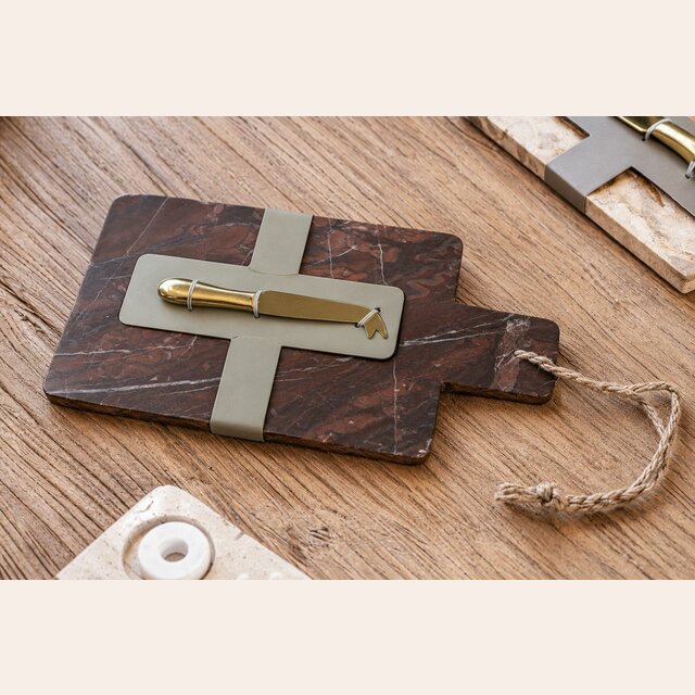 TABLA MARMOL GRANATE CON CUCHILLO