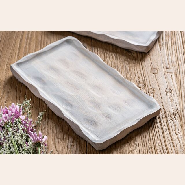 BANDEJA MANGO WHITE WASH - 30 X 15 CMS