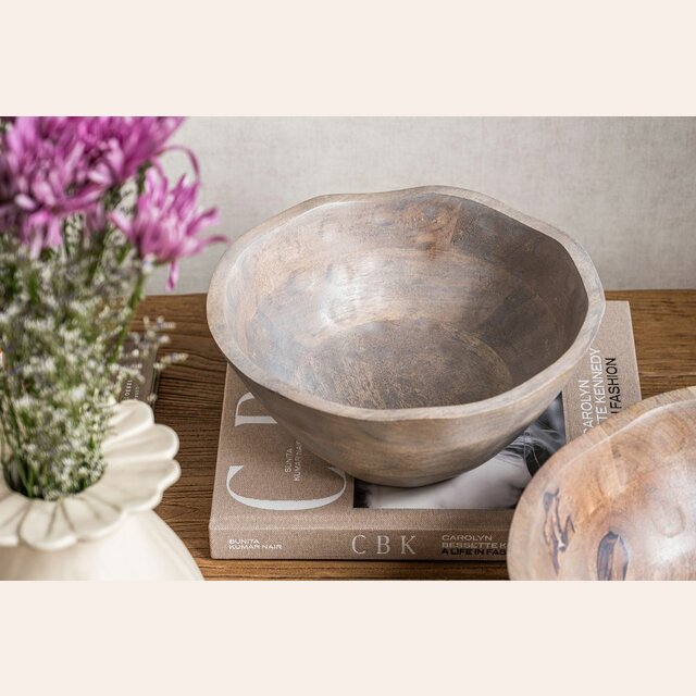 ENSALADERA MANGO WHITE WASH - 24 CMS