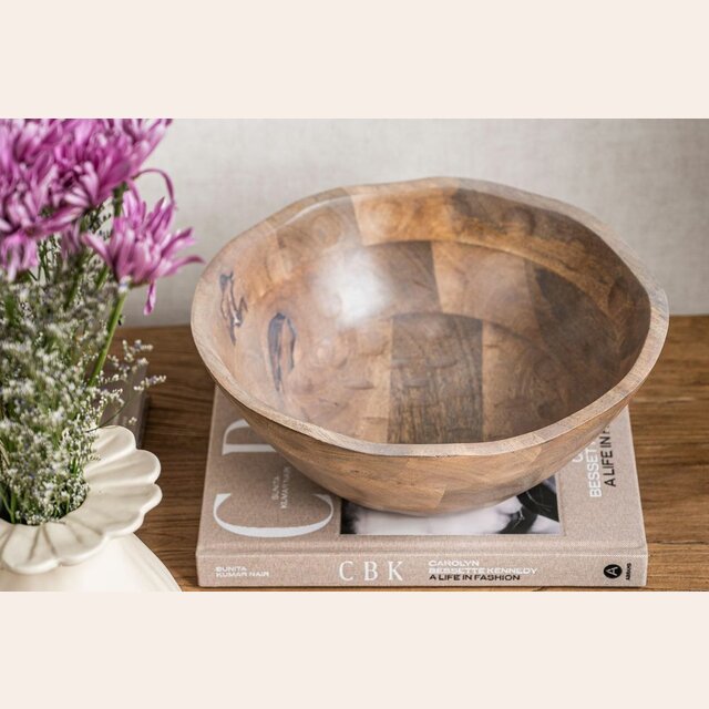 ENSALADERA MANGO WHITE WASH - 30 CMS 