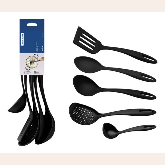 JUEGO DE MENAGE DE NYLON TRAMONTINA - 5 PIEZAS